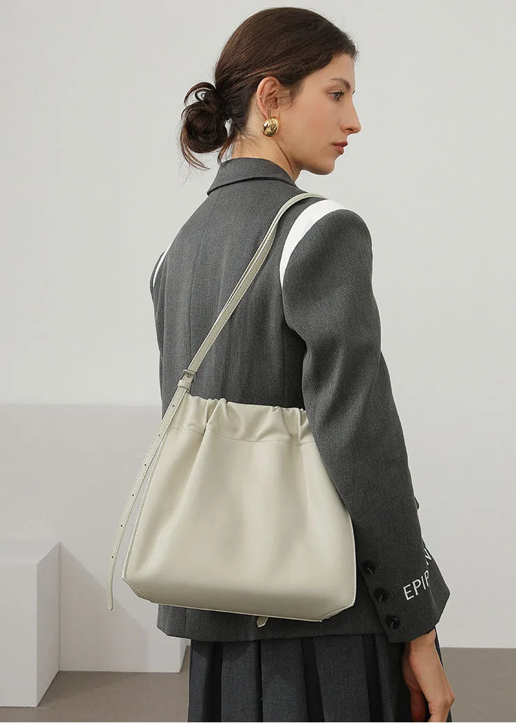 Crinkle Leather Shoulder Bag