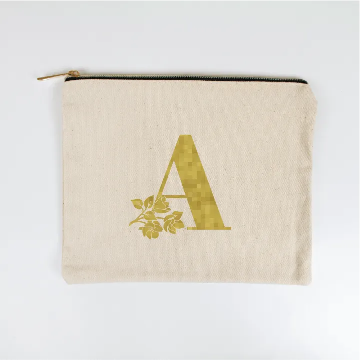 Custom Initial Makeup Bag for Brides