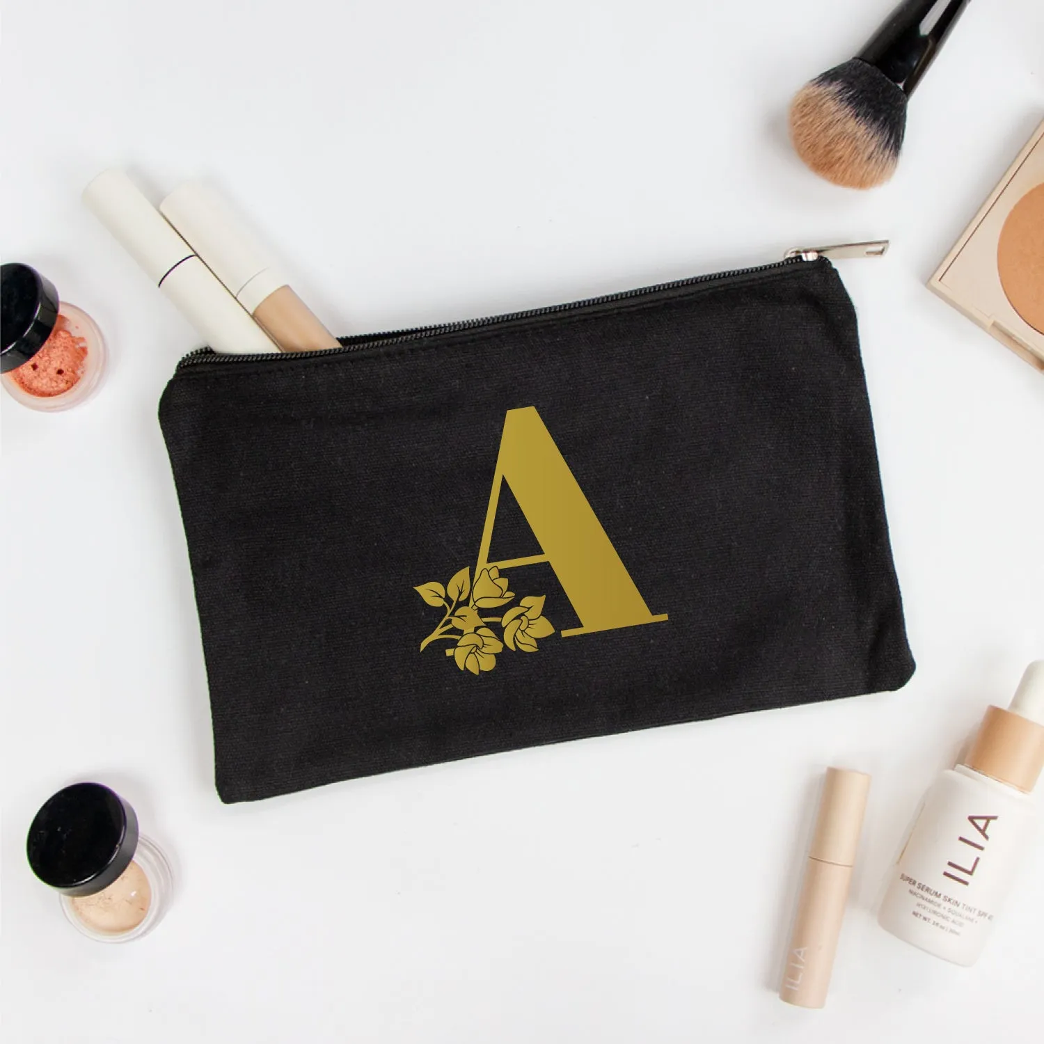 Custom Initial Makeup Bag for Brides