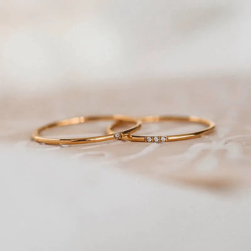 Dainty Diamonds Stacking Ring