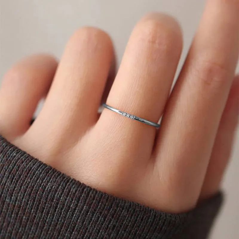 Dainty Diamonds Stacking Ring