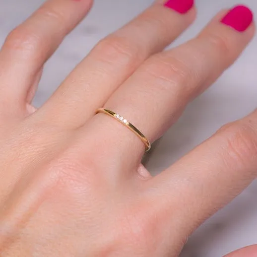 Dainty Diamonds Stacking Ring