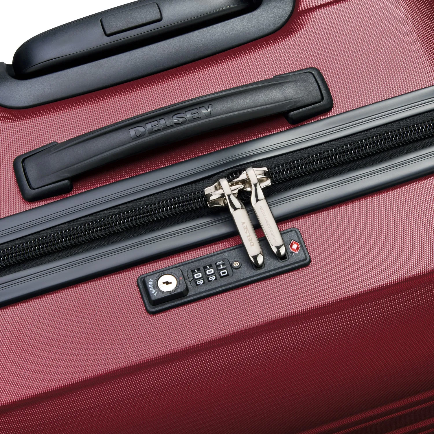 Delsey Segur 2.0 70cm Hardcase 4 Double Wheel Trolley Check-In Luggage Trolley Case Red - 00205882004