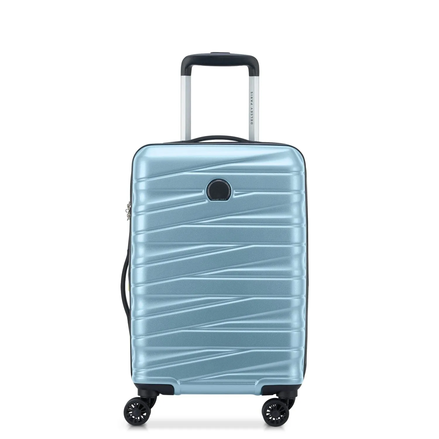 Delsey Tiphanie 55 70 82cm Hardcase 4 Double Wheel Expandable Cabin & Check-In Luggage Trolley Set Aqua   FREE Delsey Agreable Backpack