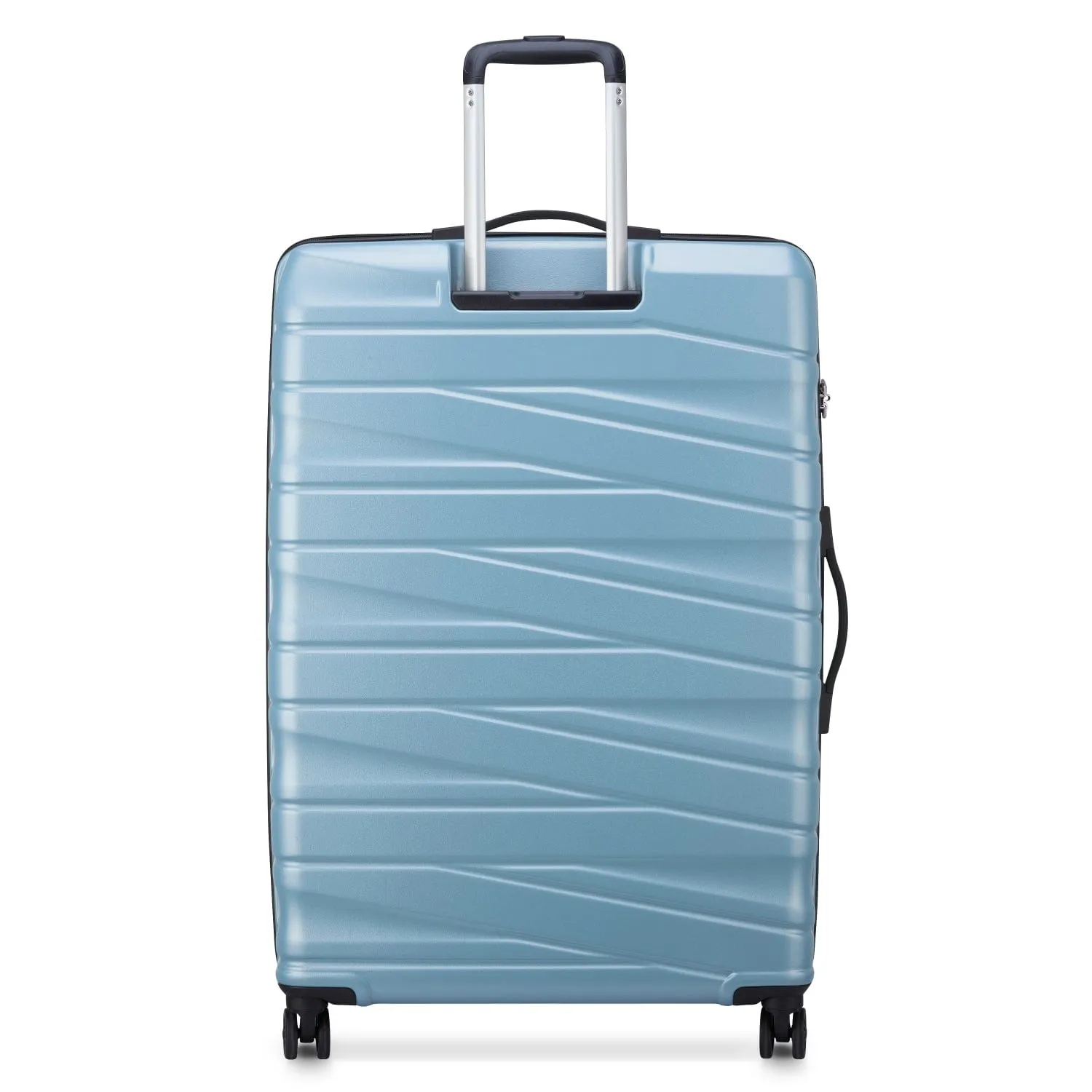 Delsey Tiphanie 55 70 82cm Hardcase 4 Double Wheel Expandable Cabin & Check-In Luggage Trolley Set Aqua   FREE Delsey Agreable Backpack