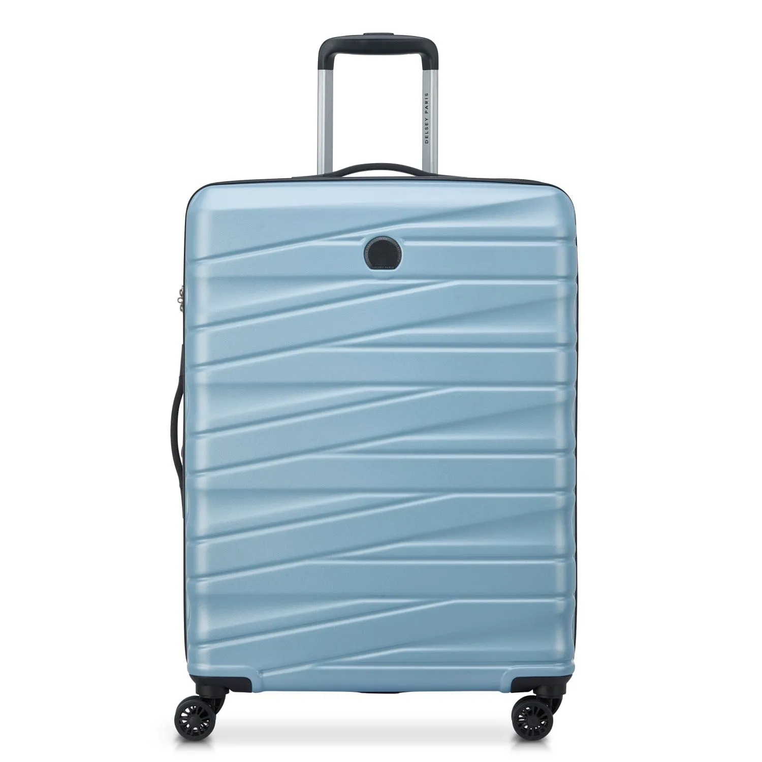 Delsey Tiphanie 55 70 82cm Hardcase 4 Double Wheel Expandable Cabin & Check-In Luggage Trolley Set Aqua   FREE Delsey Agreable Backpack