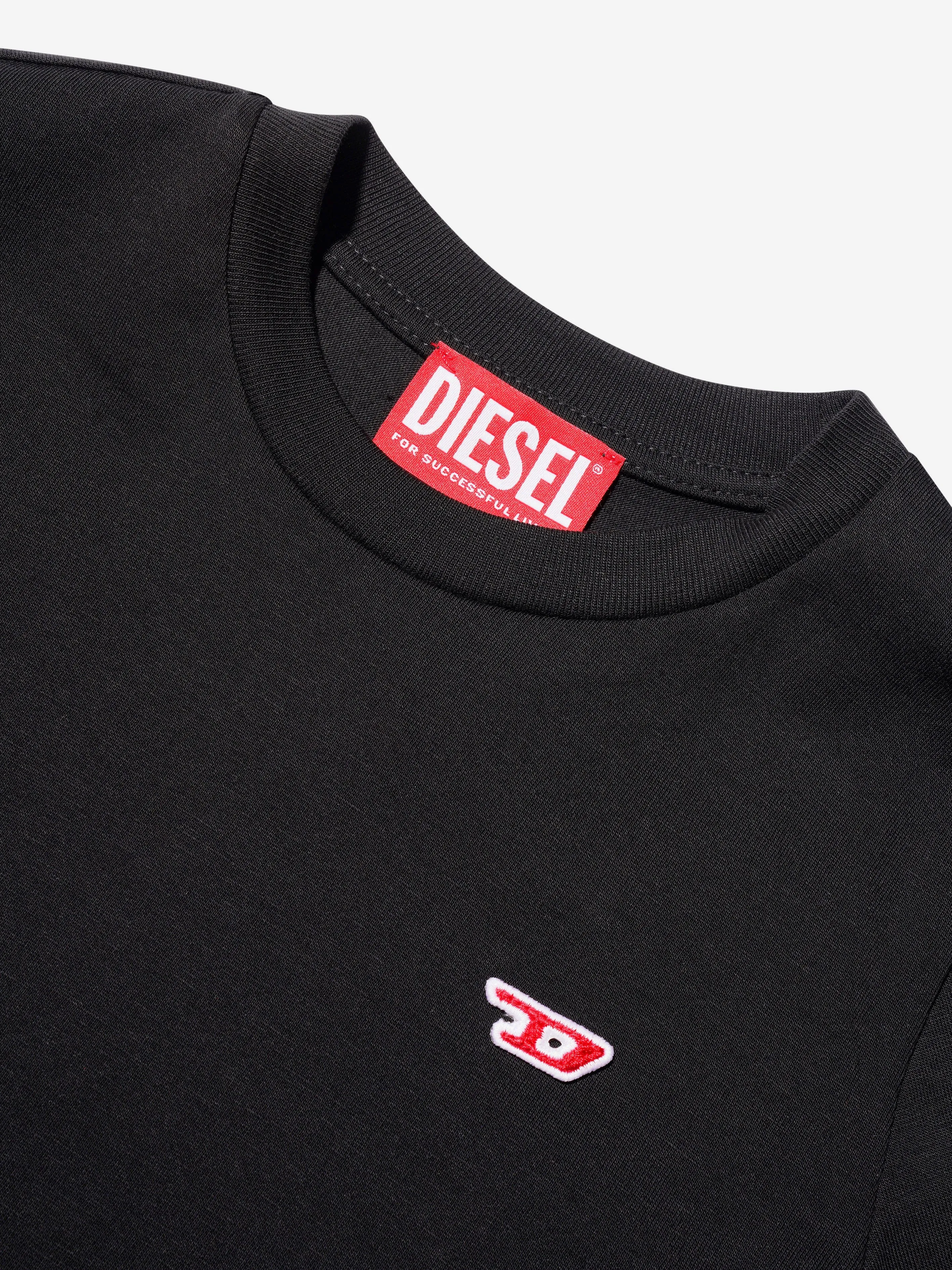 Diesel Boys Logo T-Shirt in Black