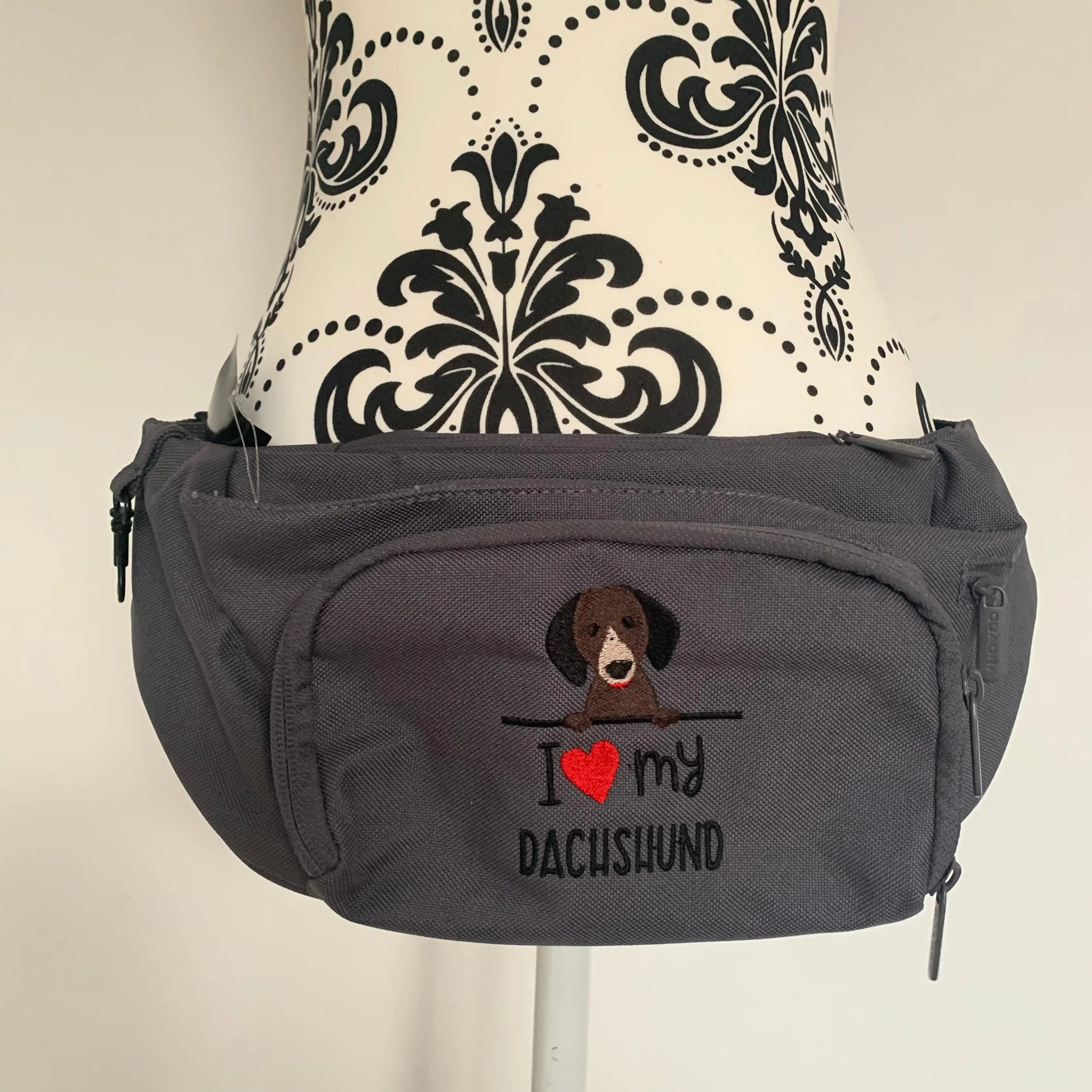 Dog Walking - I Love my German Shepherd - Belt Bag / 4 Zip Bumbag