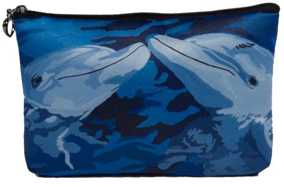 Dolphin Cosmetic Bag - The Kiss