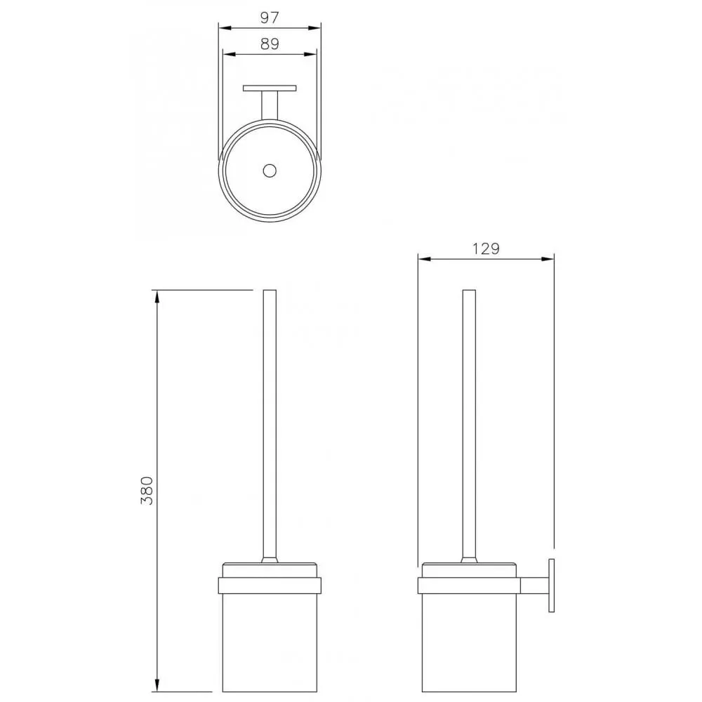 DP7504 Dolphin Wall Mounted Toilet Brush Set