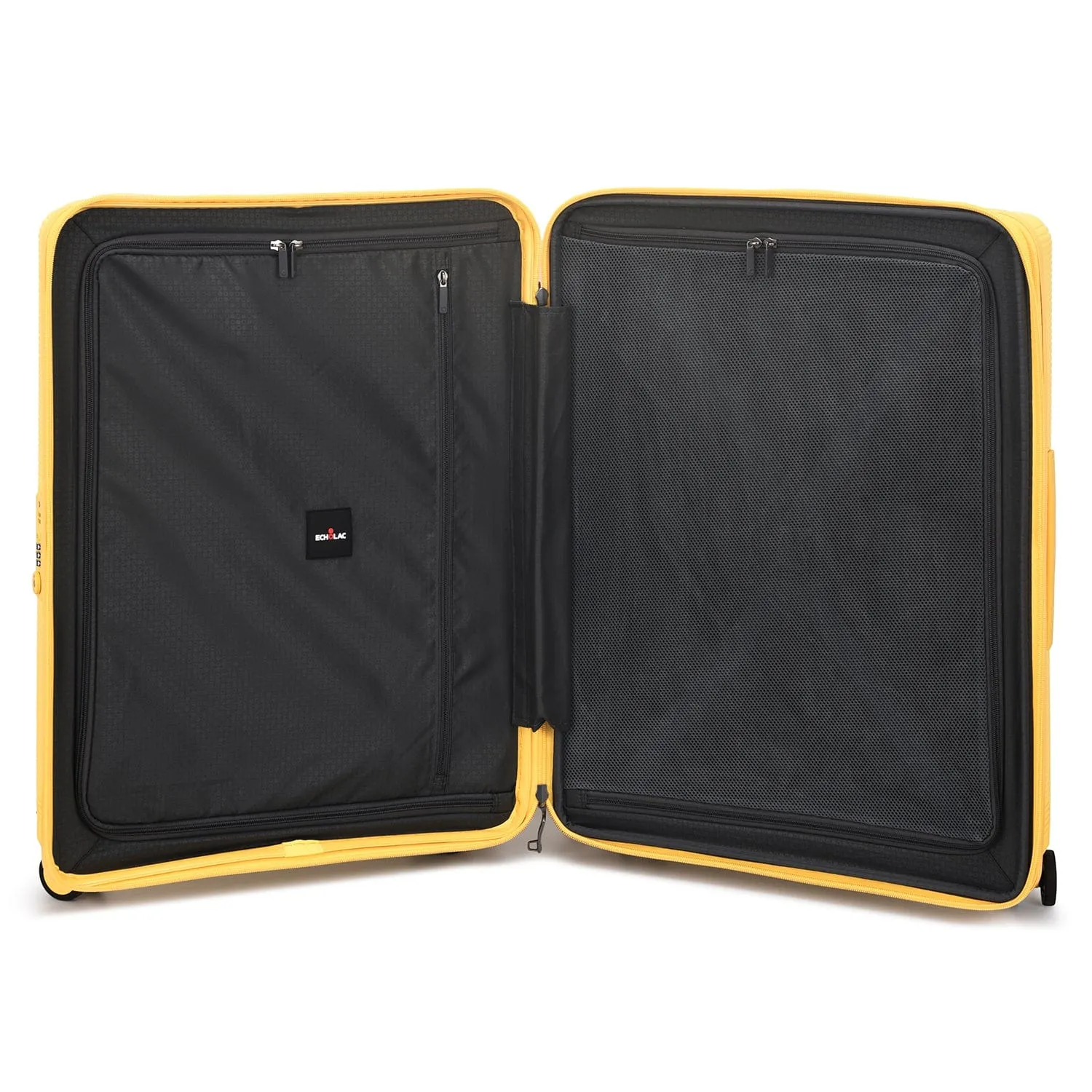 Echolac Forza 55 65 75cm Hardcase 4 Double Wheel Expandable Cabin & Check-In Luggage Trolley Set Mango Yellow