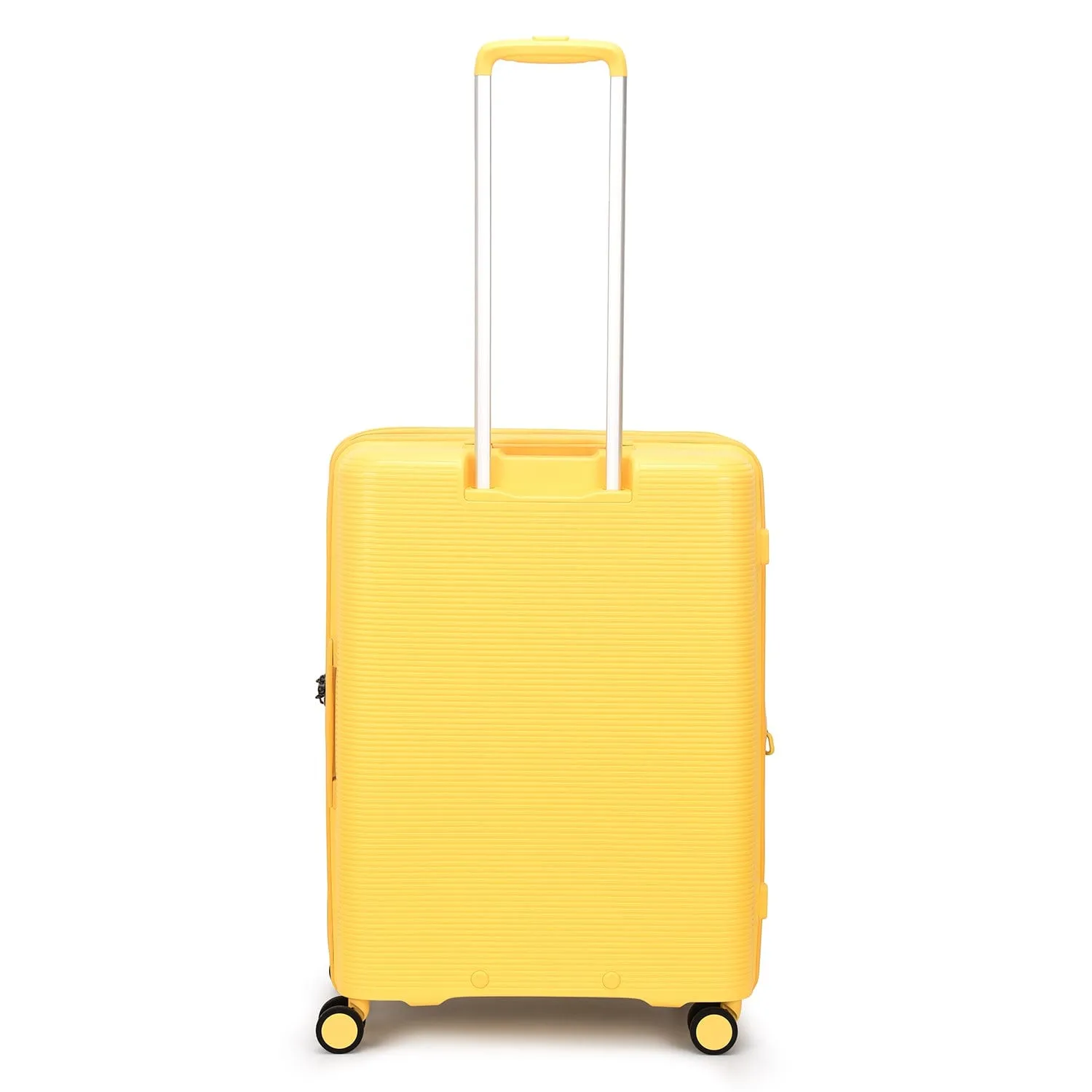 Echolac Forza 55 65 75cm Hardcase 4 Double Wheel Expandable Cabin & Check-In Luggage Trolley Set Mango Yellow