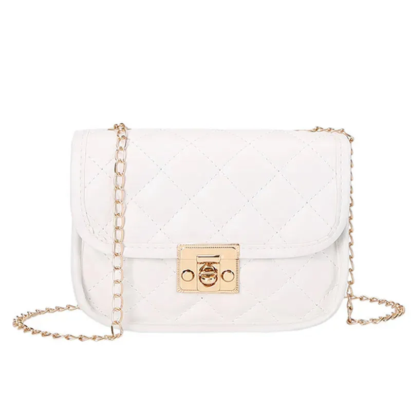 Elegant Quilted Crossbody Bag with Chain Strap