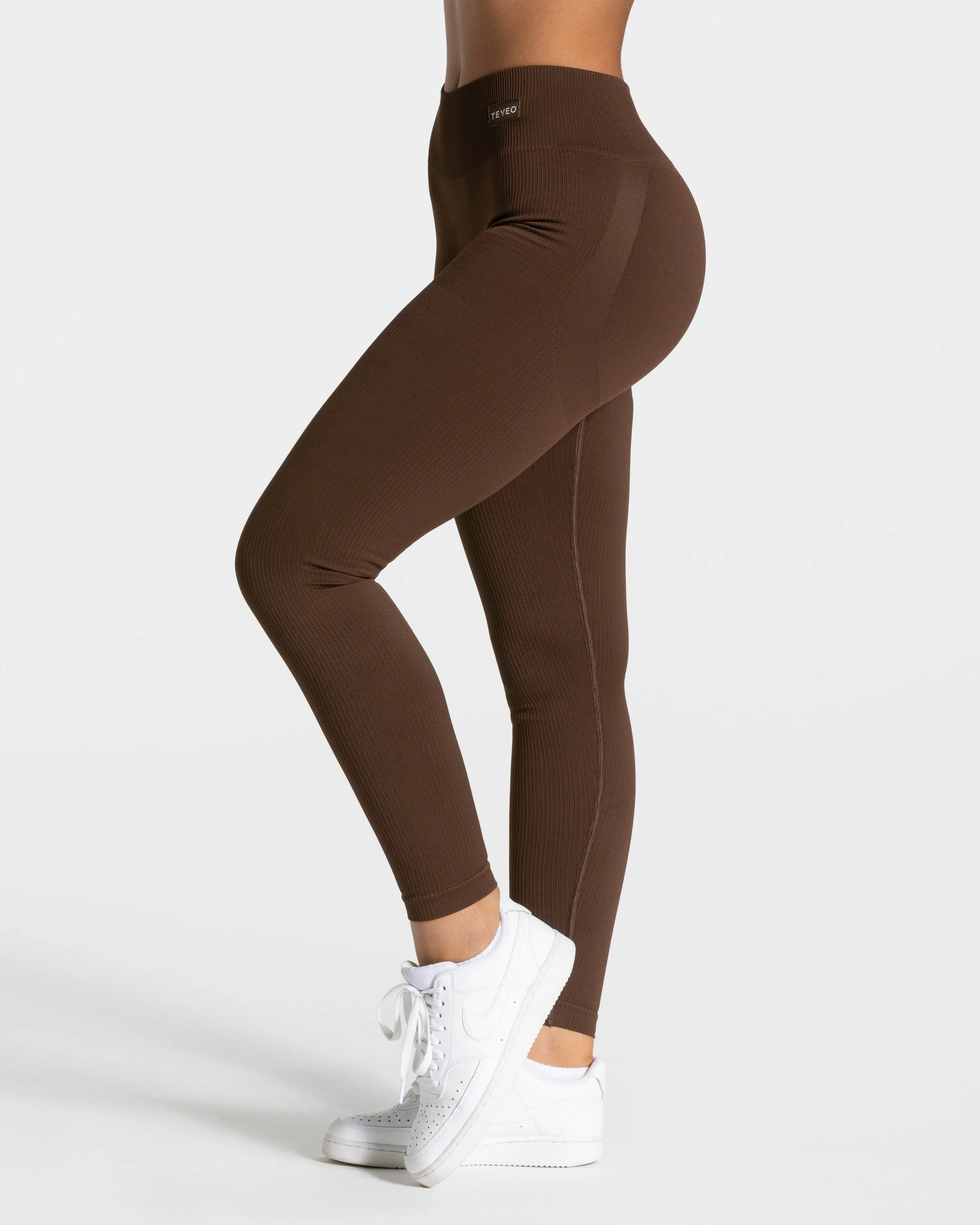 Elegant Scrunch Leggings "Dunkelbraun"