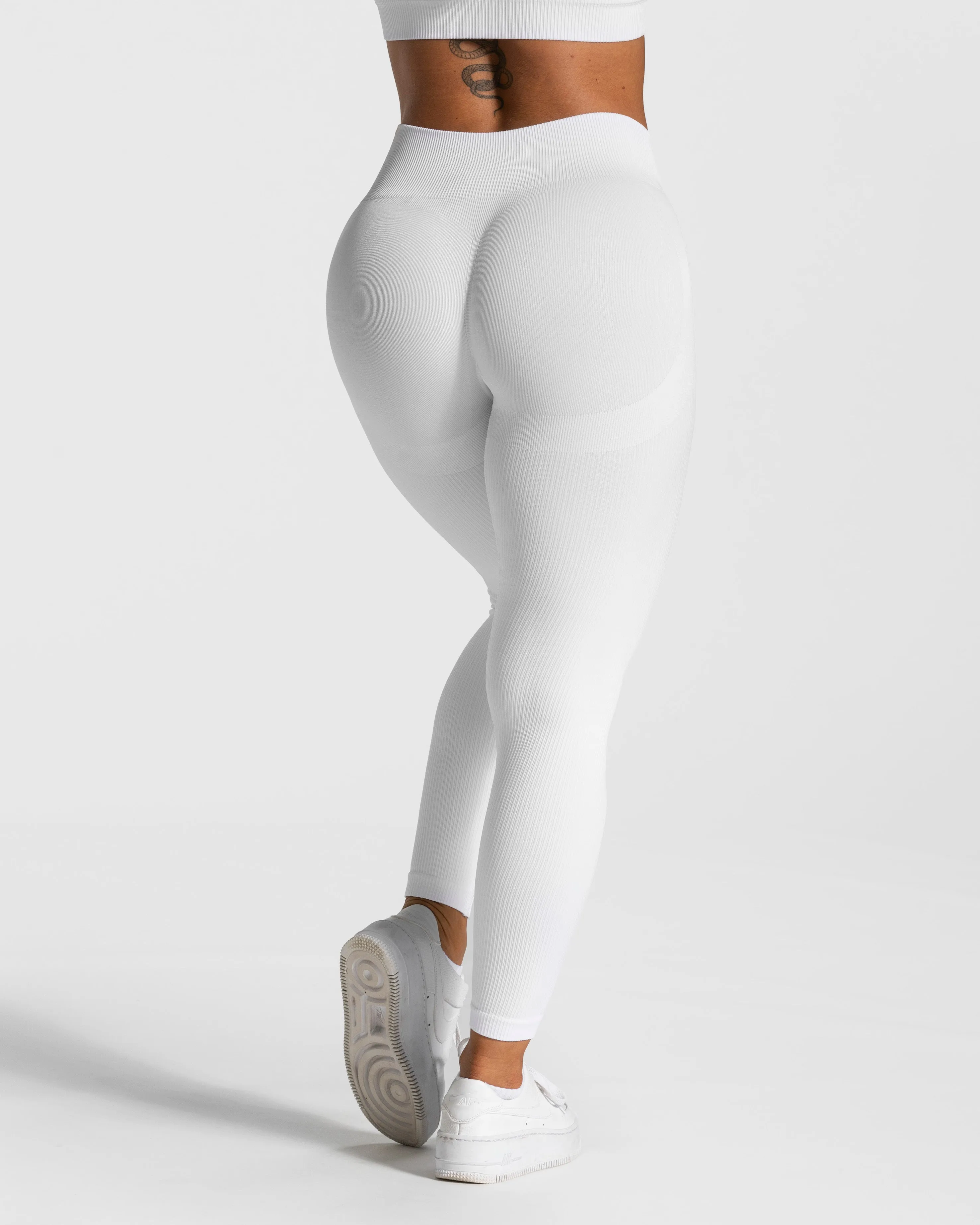 Elegant Scrunch Leggings "Weiß"