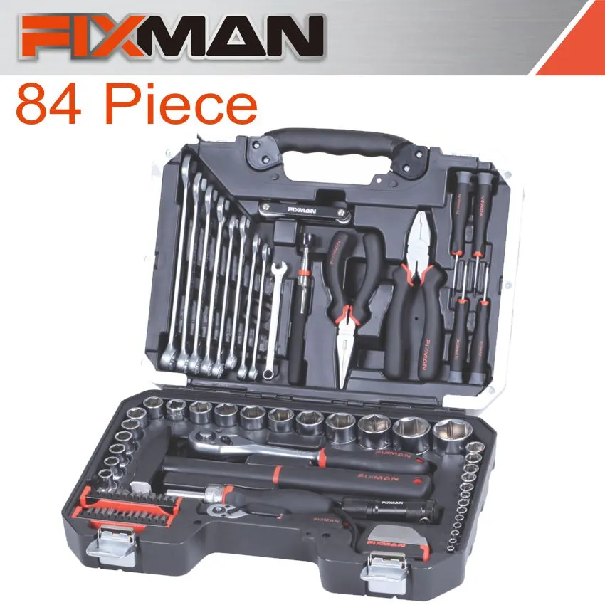 FIXMAN FIXMAN SOCKET TOOL SET 84PC 1/4'&1/2' DRIVE FIX OMCBT84