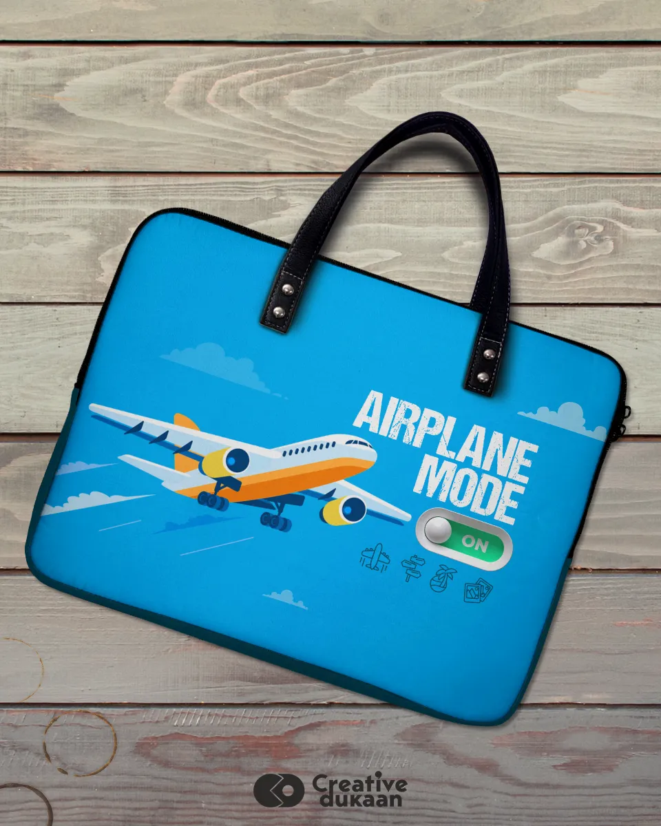 Fly-High Stylish Laptop Sleeve: Airplane Mode Activated