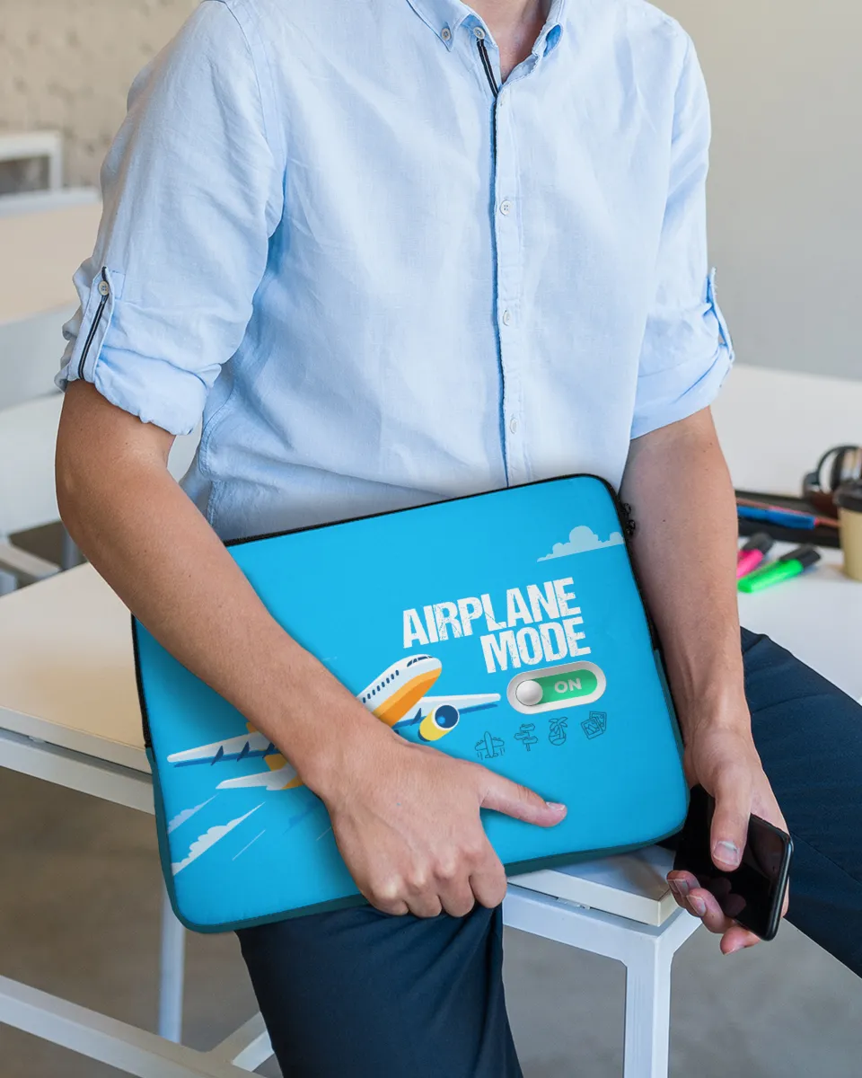 Fly-High Stylish Laptop Sleeve: Airplane Mode Activated