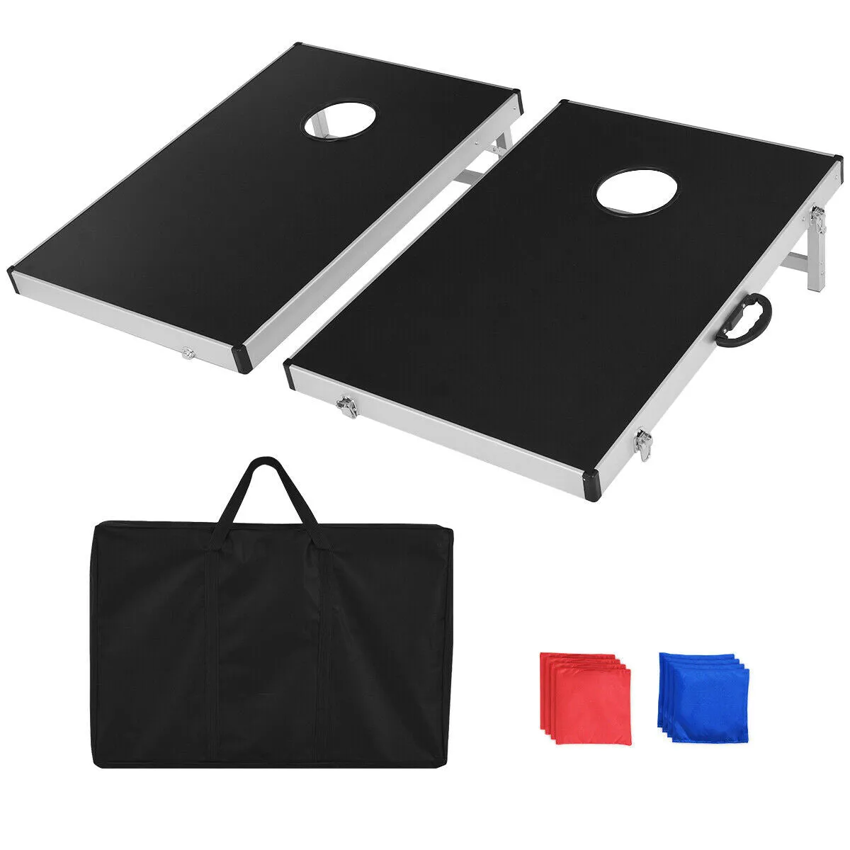 Foldable Bean Bag Cornhole Game Set w/ Carrying Bag