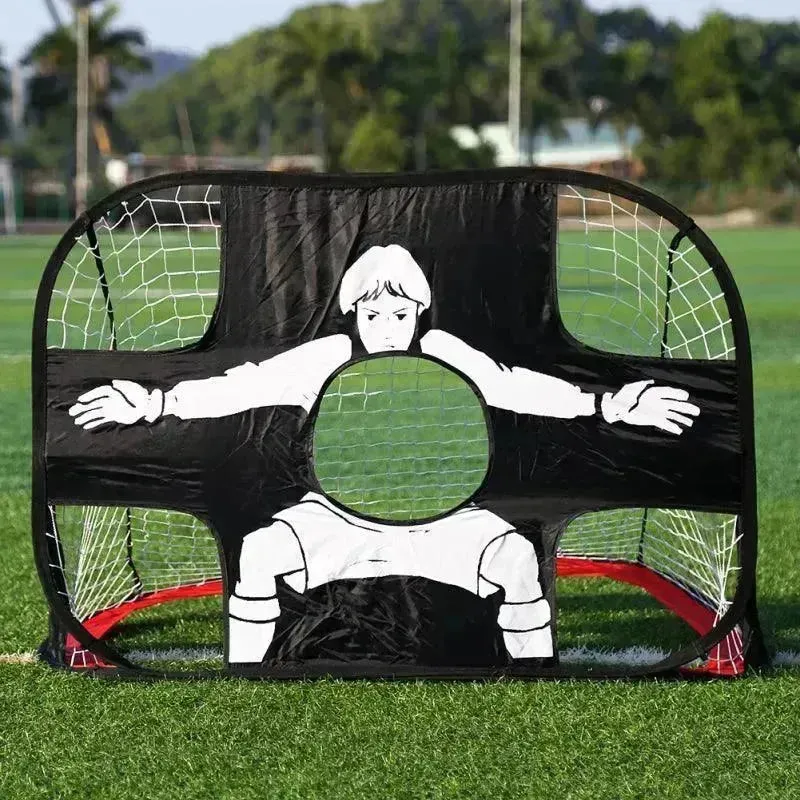 Foldable portable football net