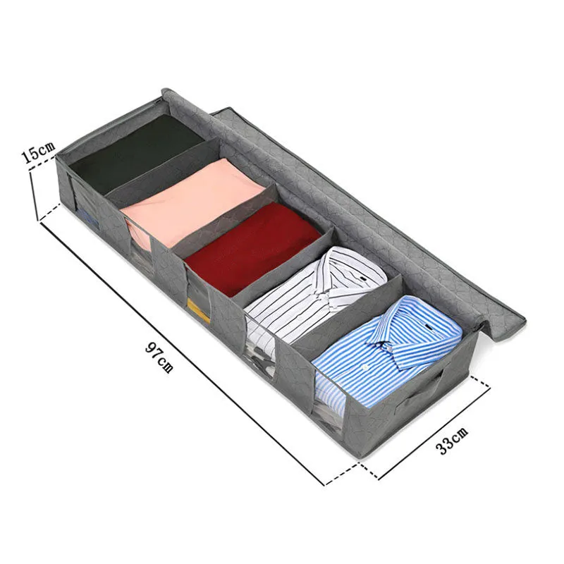 Foldable Under-Bed Clothes Storage Organiser Box