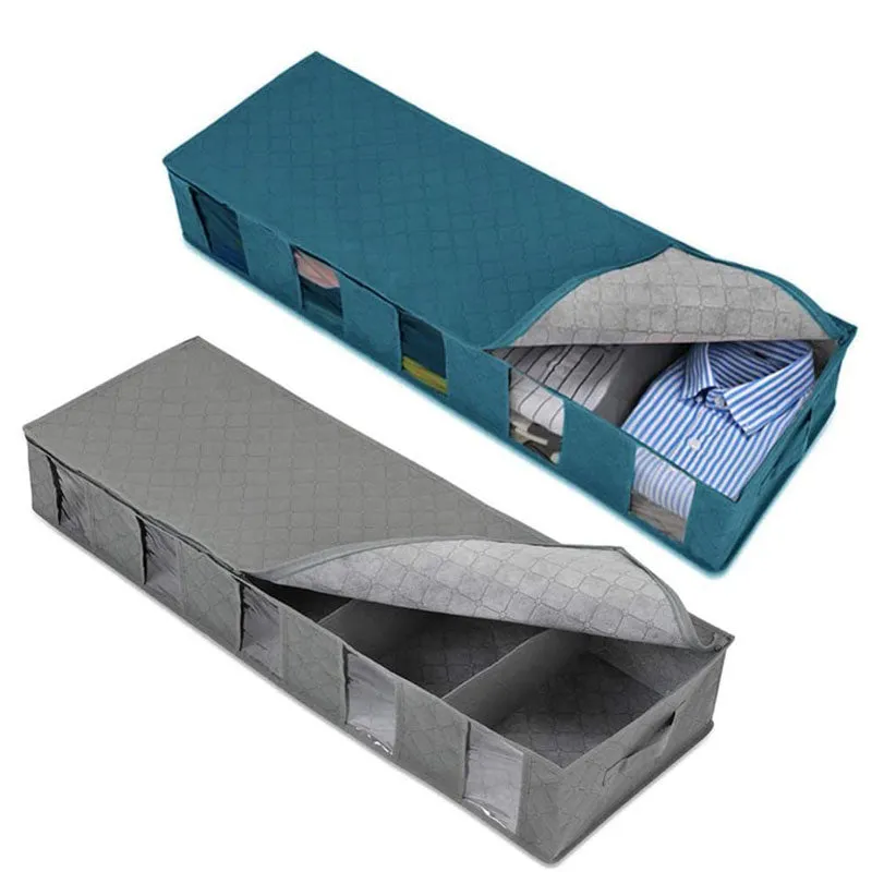 Foldable Under-Bed Clothes Storage Organiser Box