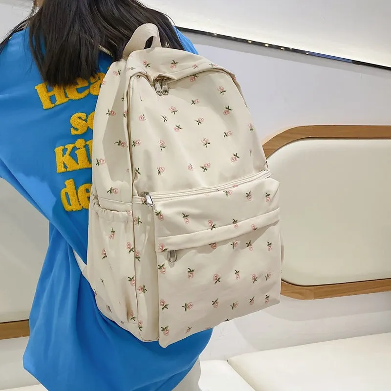 Fresh Printed Schoolbag Women's High School and College Student Preppy Style Mori Style Girl Backpack Harajuku Travel Backpack Women