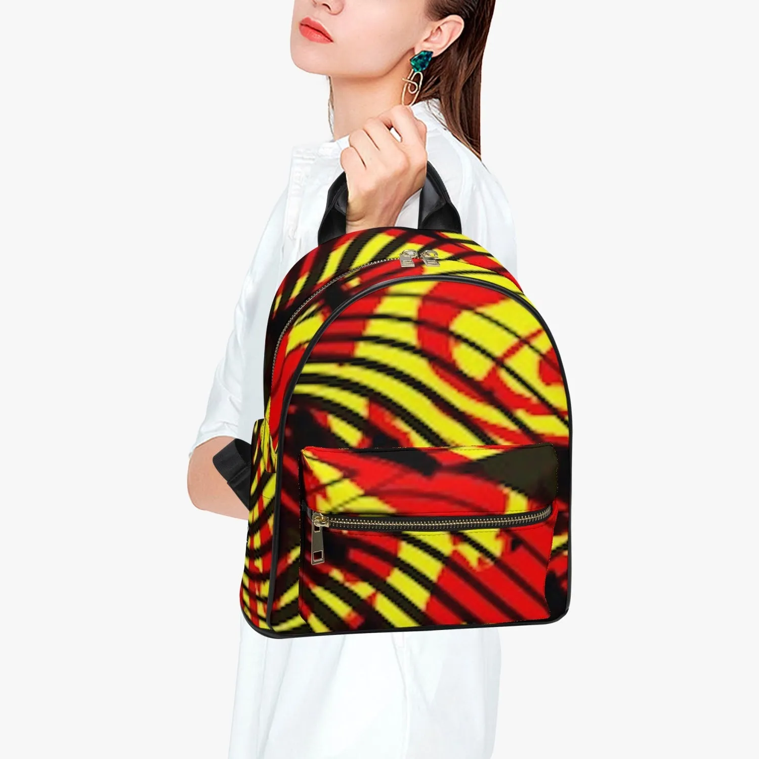 FZ African Printed PU Backpack