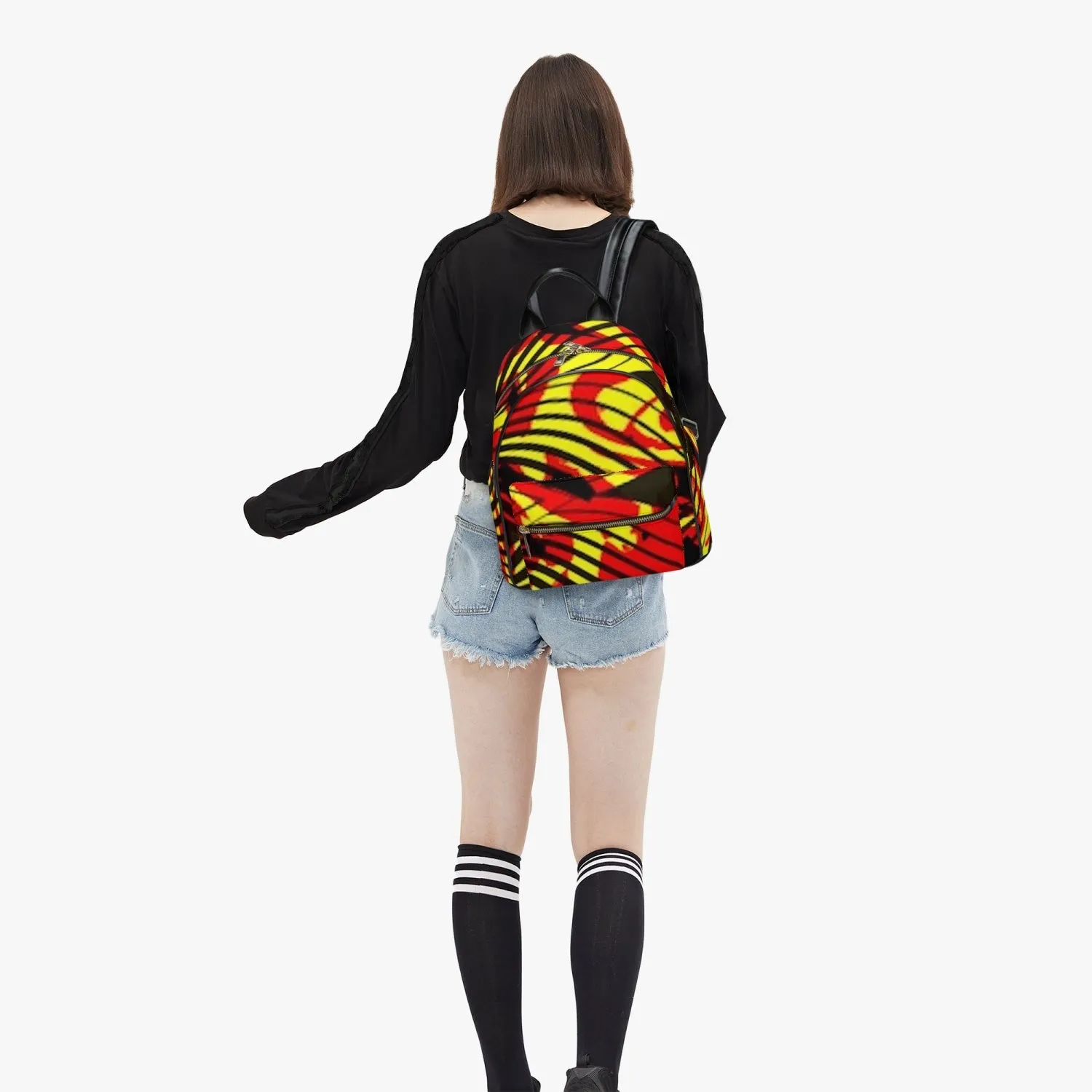 FZ African Printed PU Backpack