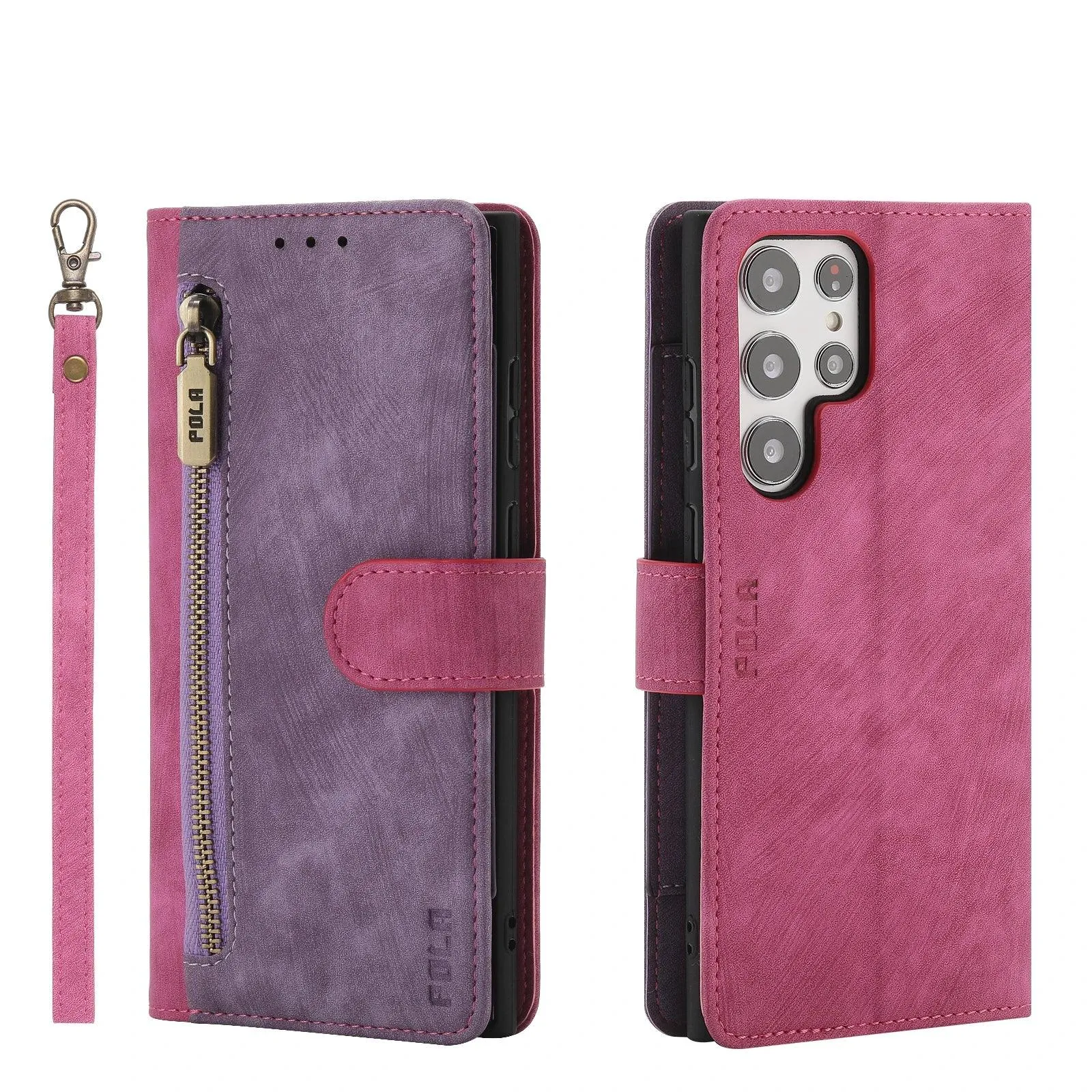 Galaxy S24 Ultra Anti-Theft Brush Leather Case