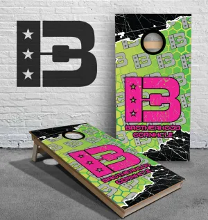 Green Torn Brotherhood Cornhole Logo ACL Approved Cornhole Boards