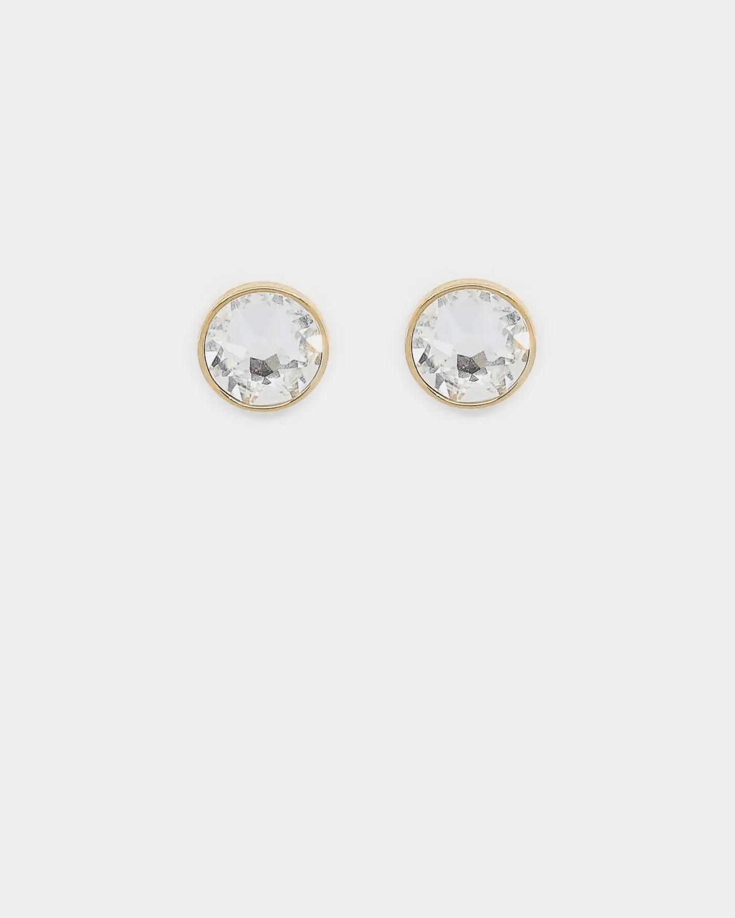 Guess Mainline Crystal Clear 8mm Stud Gold