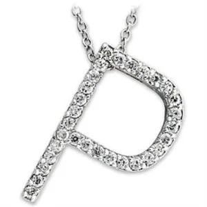 High-Polished 925 Sterling Silver Pendant with AAA Grade CZ in Clear for Women Clear Stone Color Style LOA263