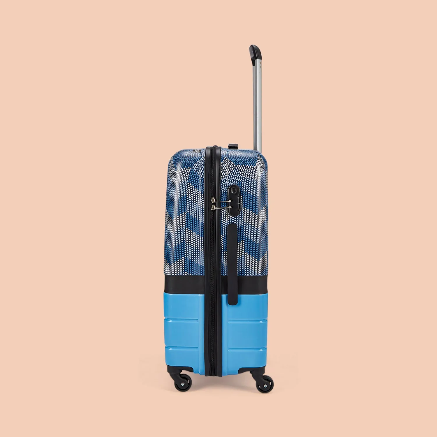 Himachal Chevron Blue Raahi Trolley Bag