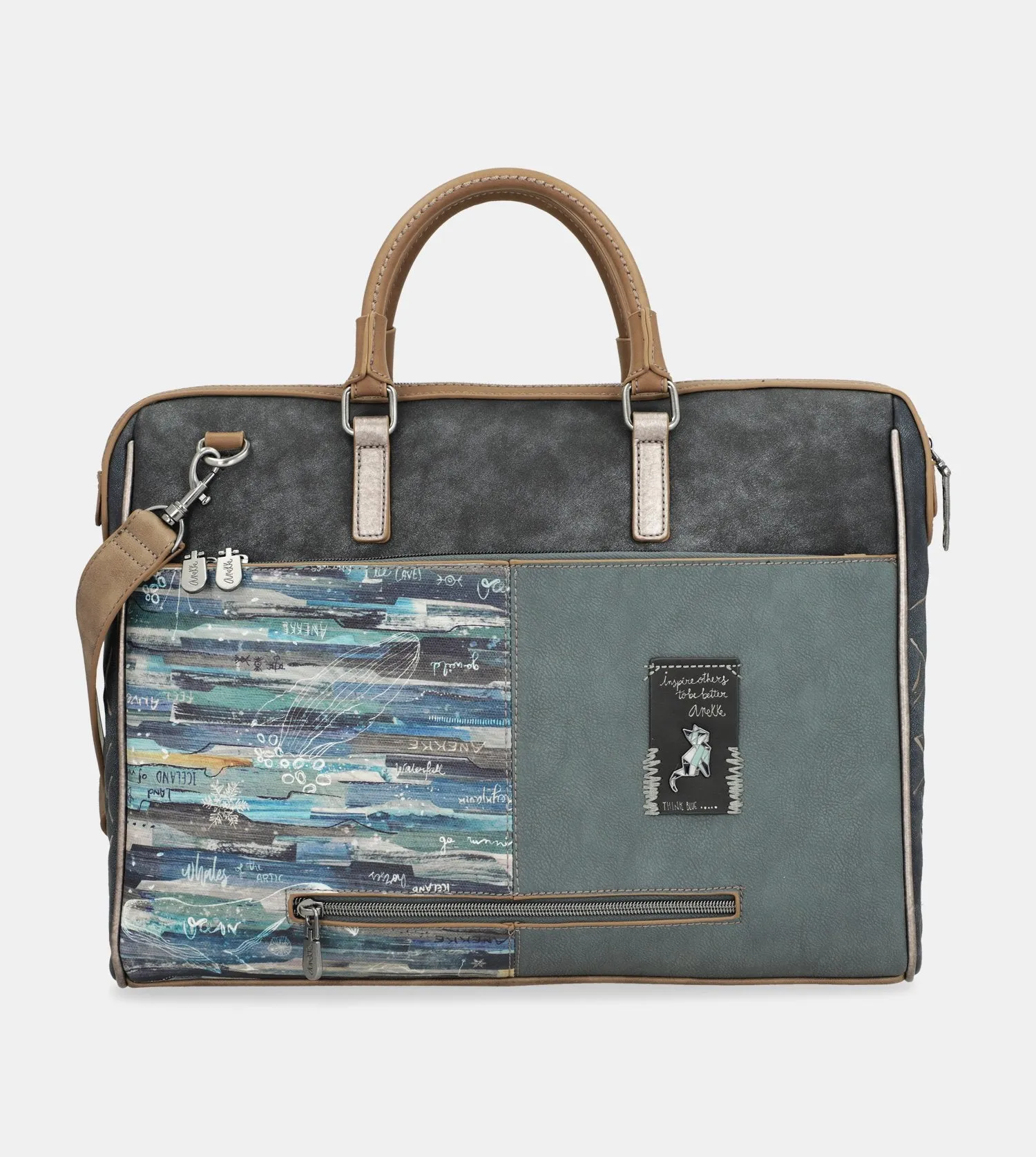 Iceland briefcase with a front pocket