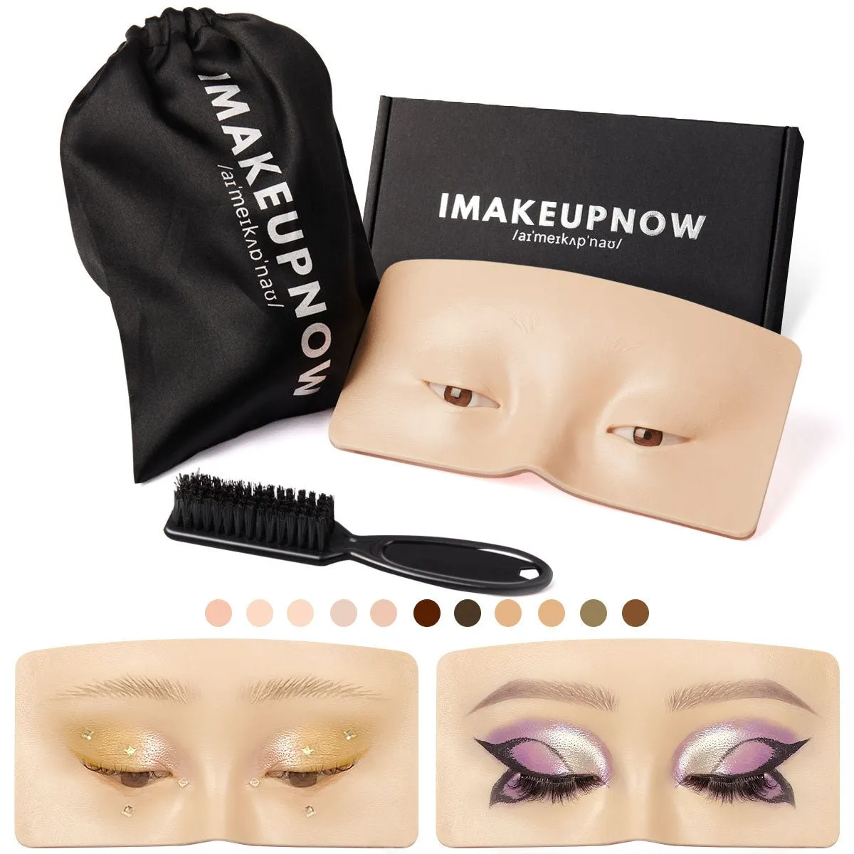 Imakeupnow - Makeup Practice Face Board  #11 Pale 5 - Brown Eyes