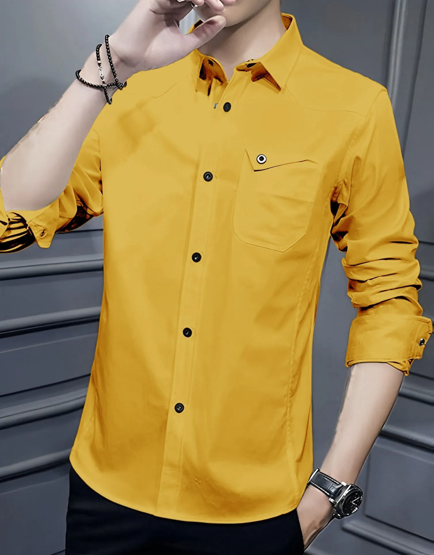 Italian Vega Premium RFD Mustard Shirt