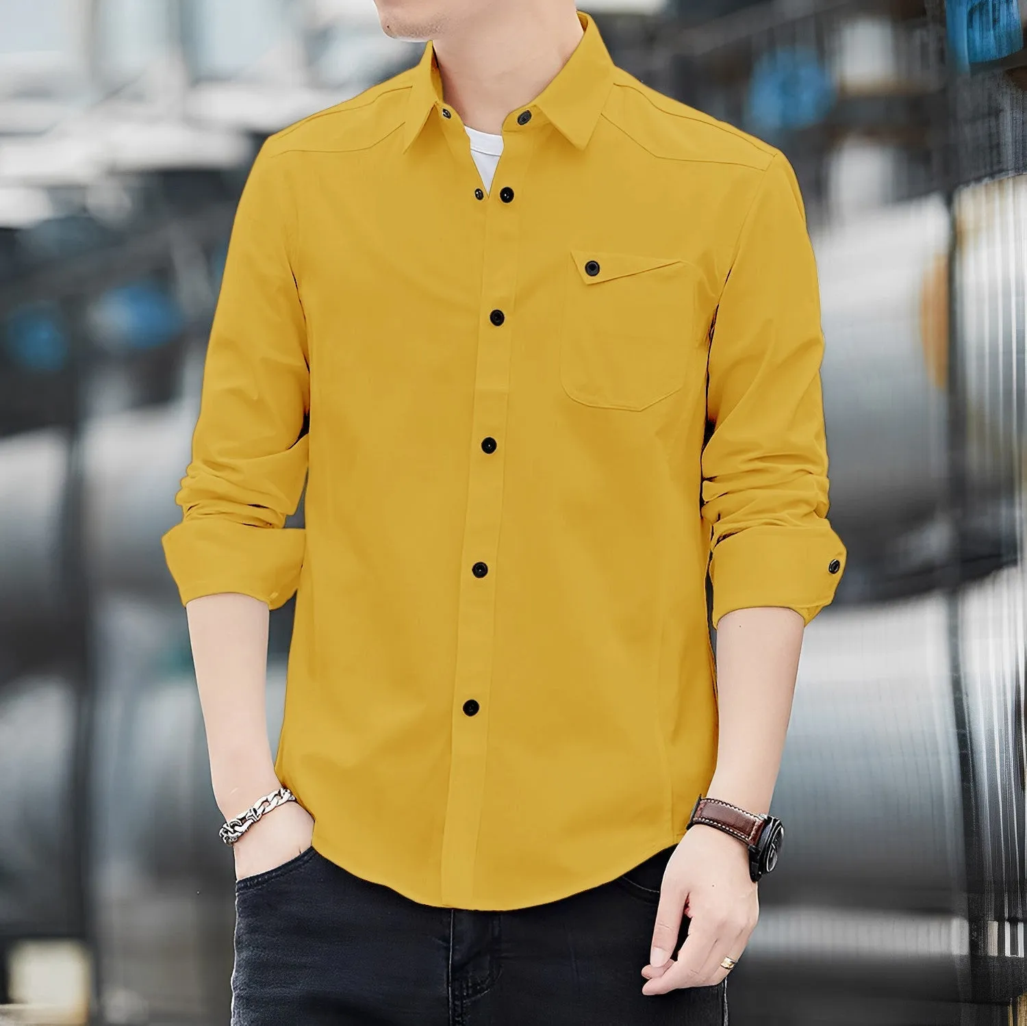 Italian Vega Premium RFD Mustard Shirt