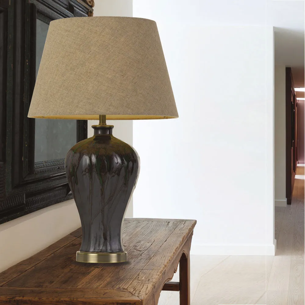 Kathy Glazed Green Table Lamp