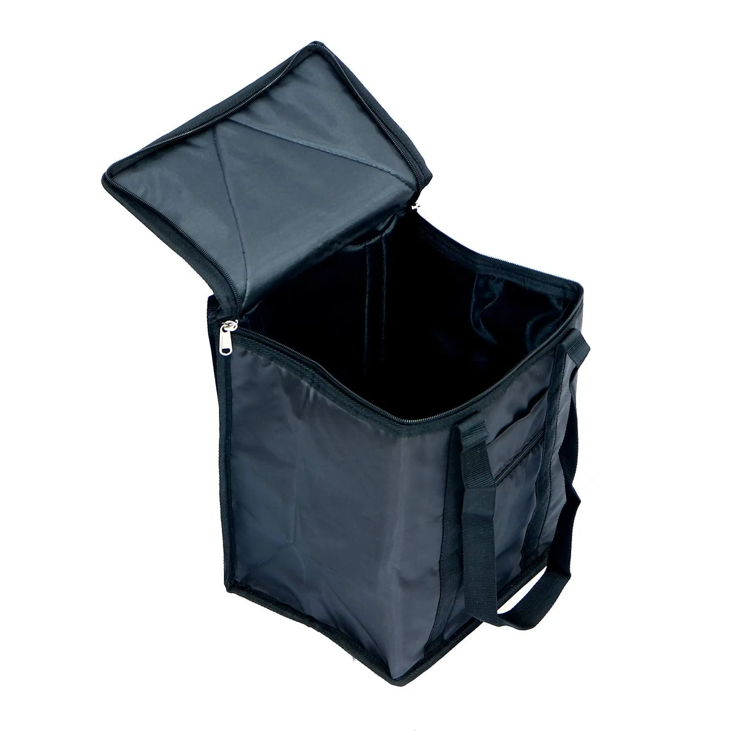 Kuber Industries 2 Pieces Large Size Parachute Lunch Bag Suitable for 3 & 4 Compartment (Black) - CTKTC30680