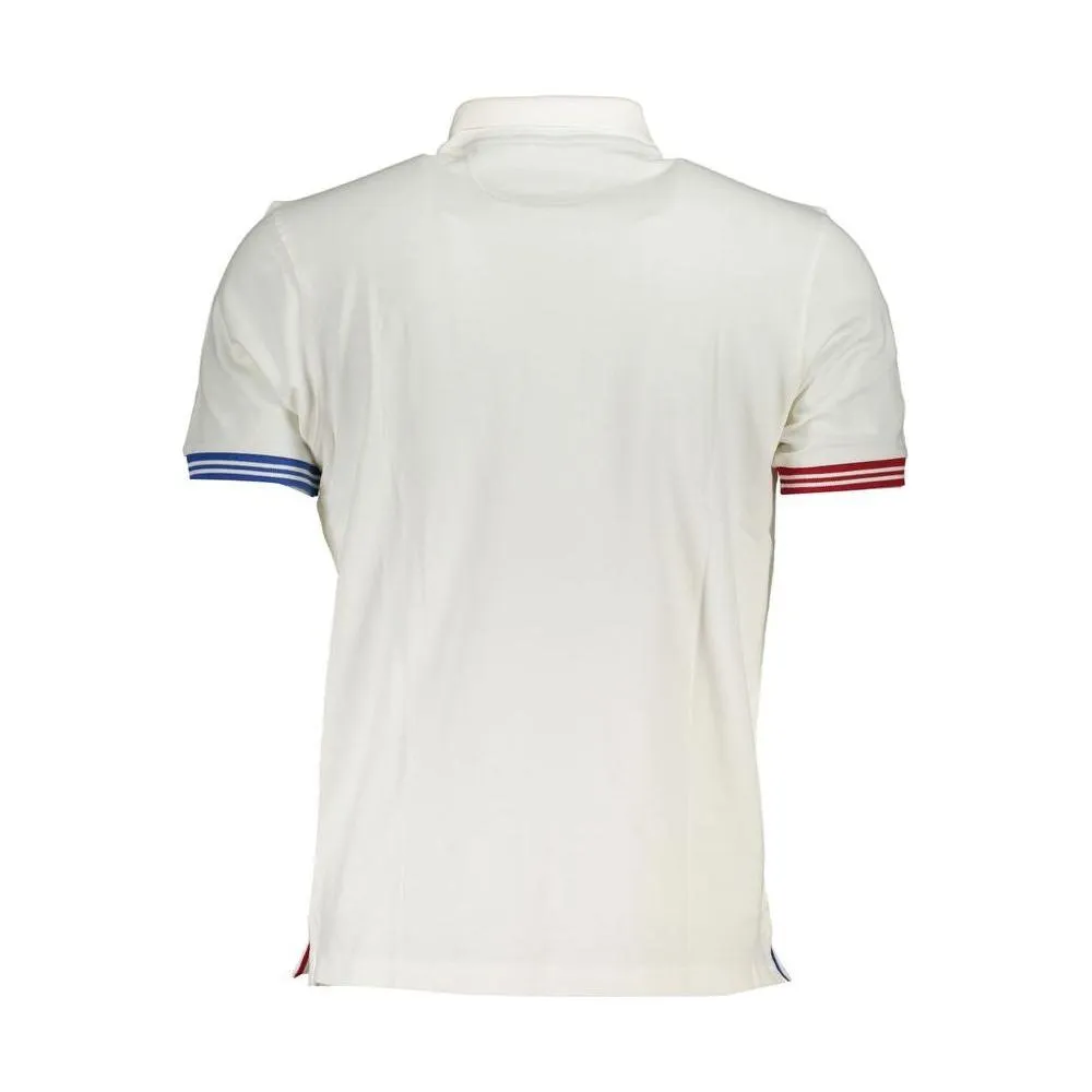 La Martina Elegant White Polo with Contrast Details