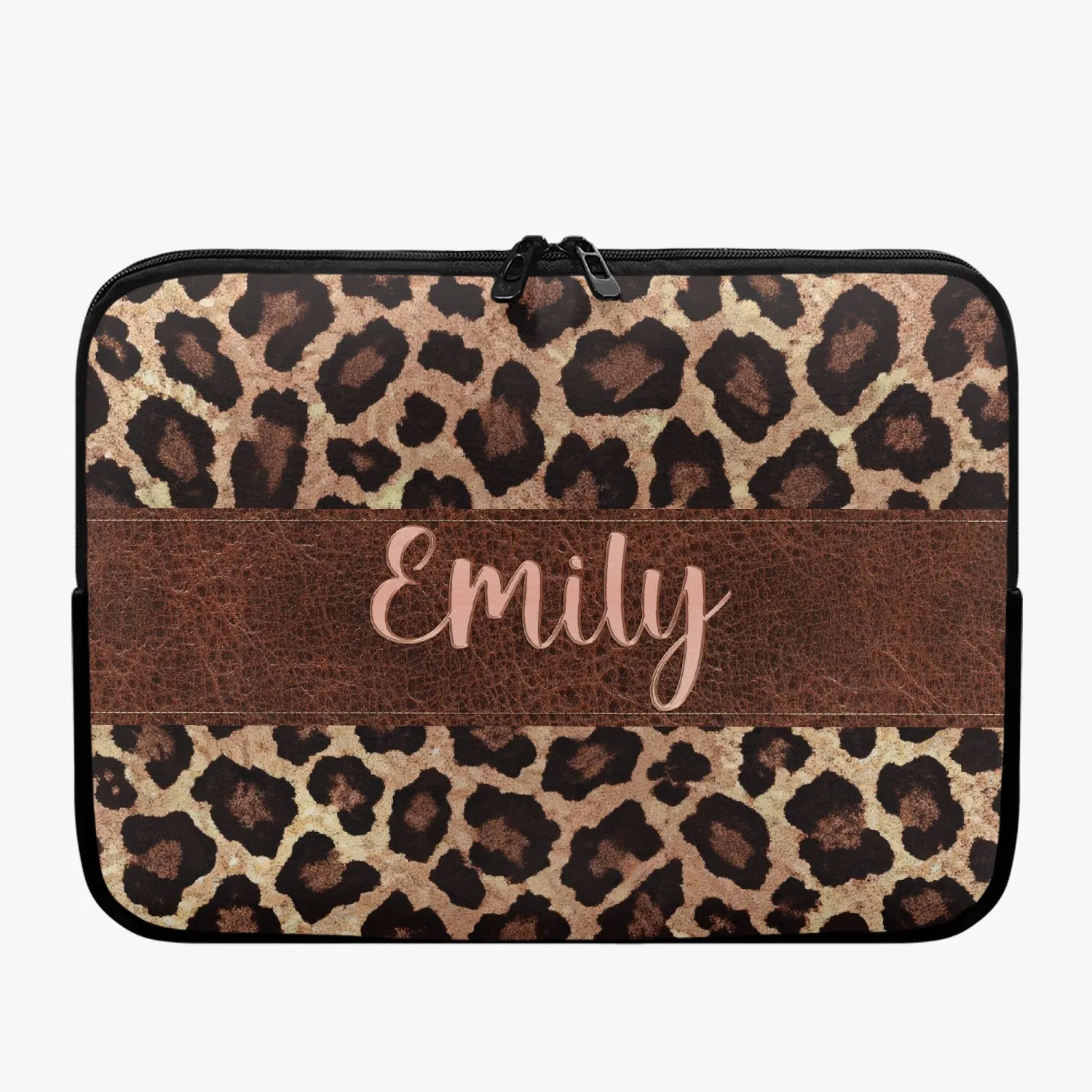 Laptop Sleeve - without handles - Leopard Print - Personalised