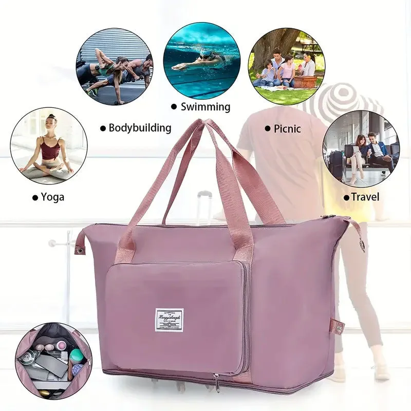 Large Capacity Duffle Bag Foldable Travel Storage Handbag