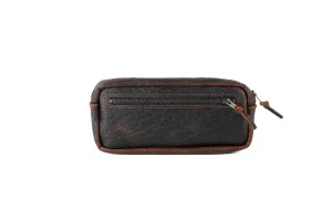 LEATHER FANNY PACK / LEATHER WAIST BAG - DELUXE - CHERRY BISON