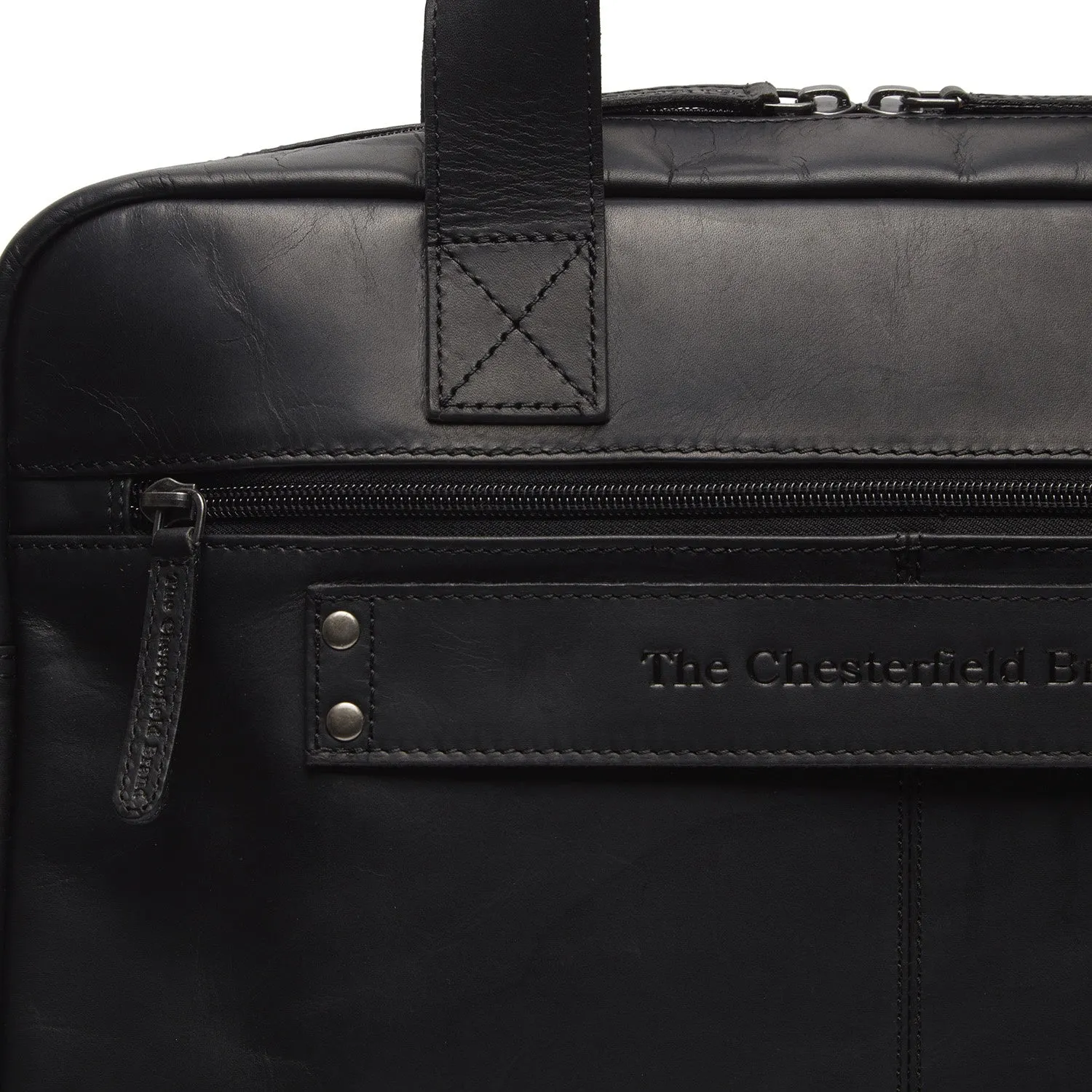 Leather Laptop Bag Black Verona