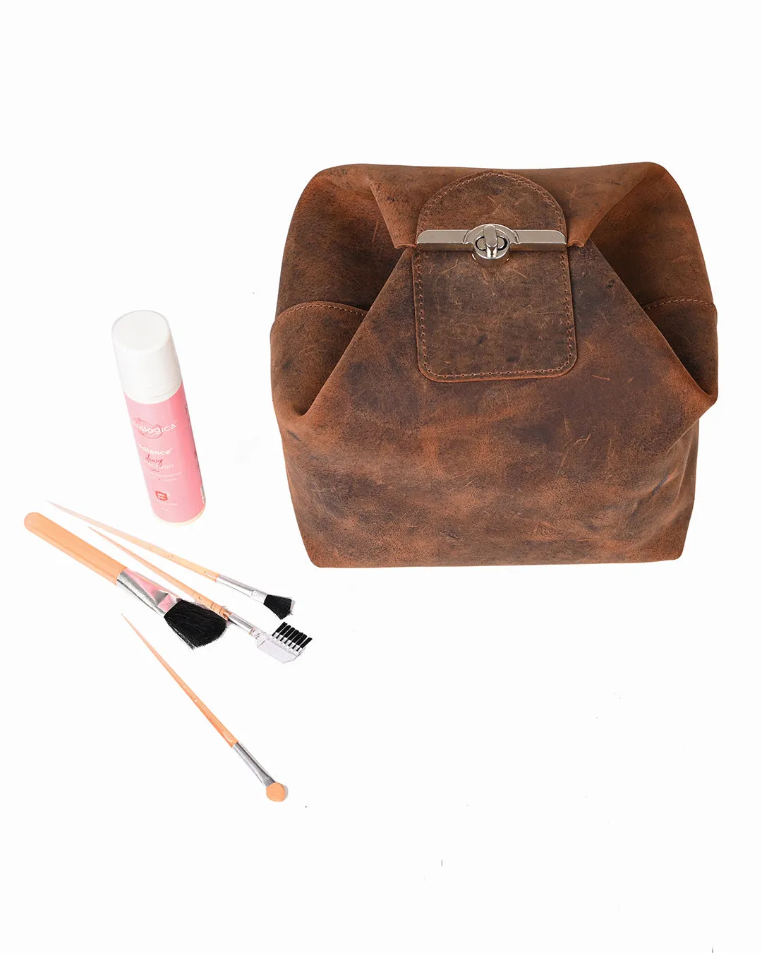 Leather Makeup Bag