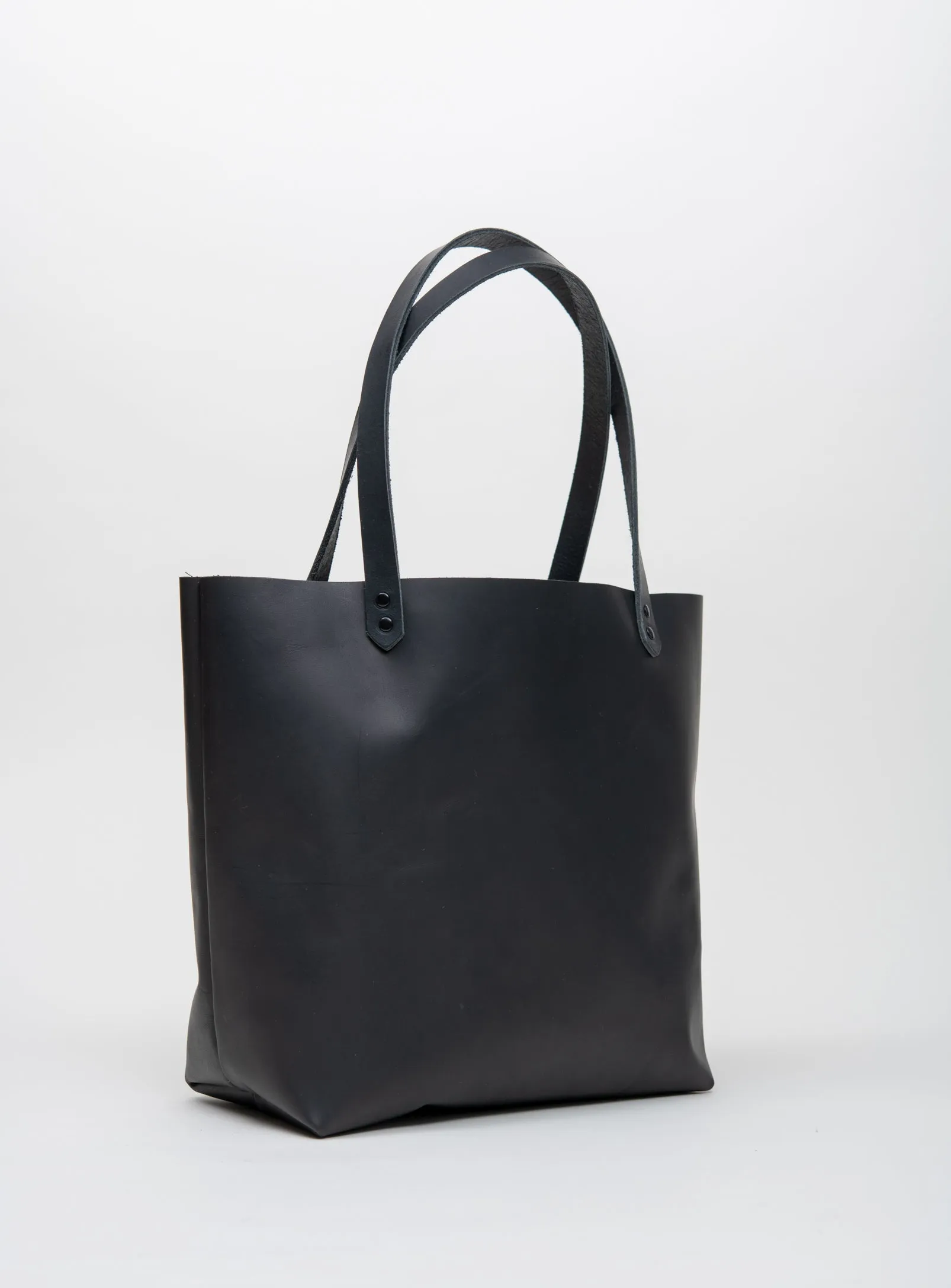 Leather minimalist tote bag FLORENCE model