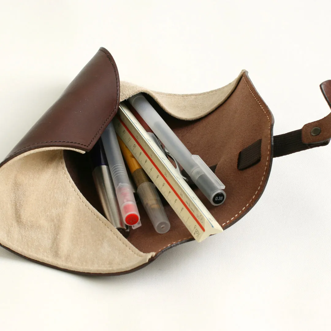 Leather Roll Up Pencil Case, Made in Japan,  Japanese leather pencil case, Japanese leather pen case