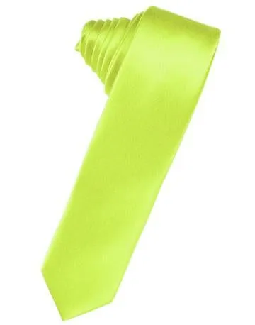 Lemon Luxury Satin Skinny Necktie