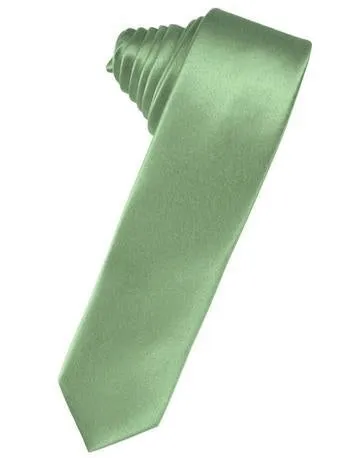 Lemon Luxury Satin Skinny Necktie